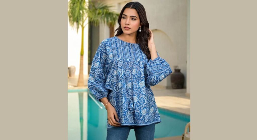 A girl wearing Peplum Blouse