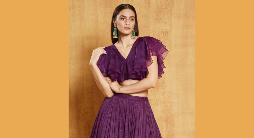 A pretty girl wearing a Ruffled Blouse