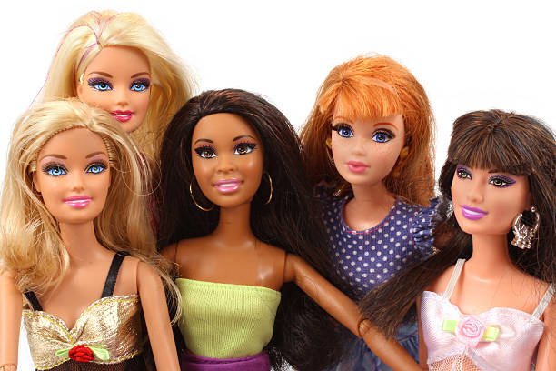 Five Barbie Fashionistas dolls from Mattel.